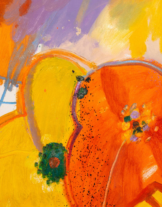 'October Poppies' Original Artwork, 2024