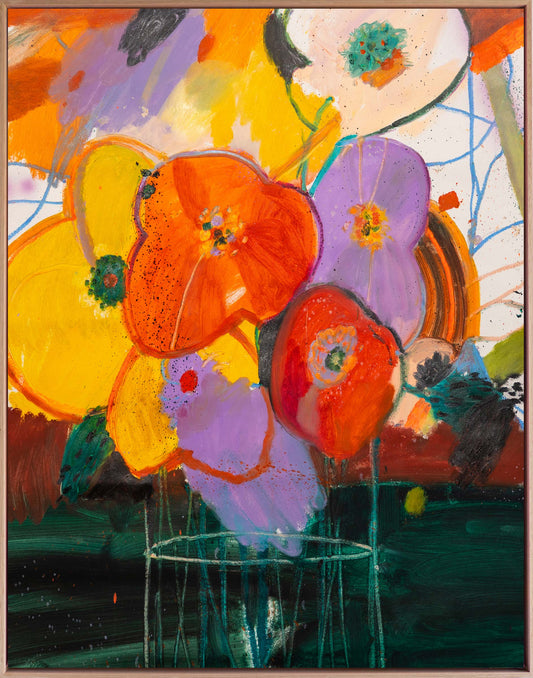 'October Poppies' Original Artwork, 2024