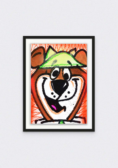 Bear in a Green Hat – Original Artwork