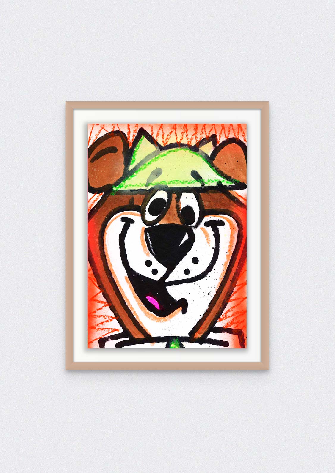 Bear in a Green Hat – Original Artwork