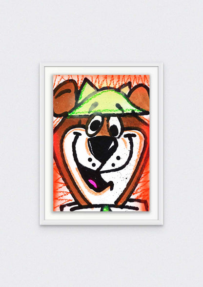 Bear in a Green Hat – Original Artwork