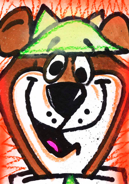 Bear in a Green Hat – Original Artwork